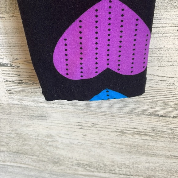 Adorable Colorful Heart Neon Love Leggings One Size - Picture 4 of 14